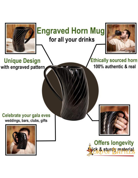 Jarra de cerveza de cuerno de buey...