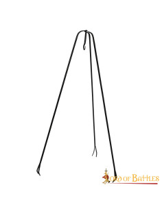 Trípode de hierro forjado fogata medieval, 150 cm.