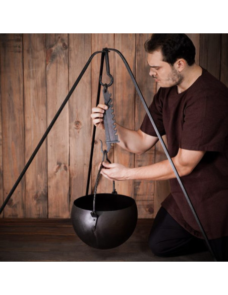 Trípode de hierro forjado fogata...