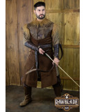 Cuera larga halcón Jerkin, estilo vikingo