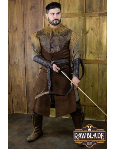 Cuera larga halcón Jerkin, estilo vikingo