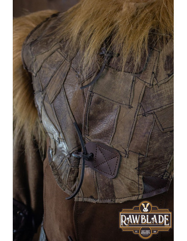 Cuera larga halcón Jerkin, estilo vikingo