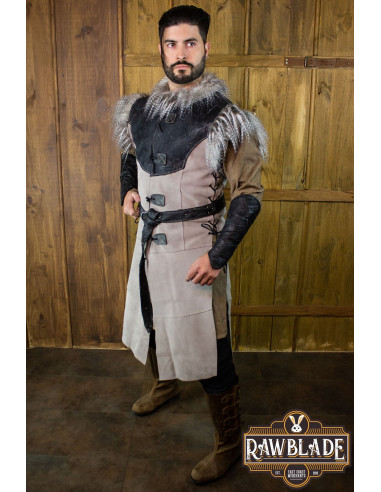 Cuera larga Búho Jerkin, estilo vikingo