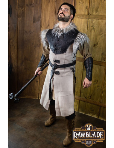 Cuera larga Búho Jerkin, estilo vikingo