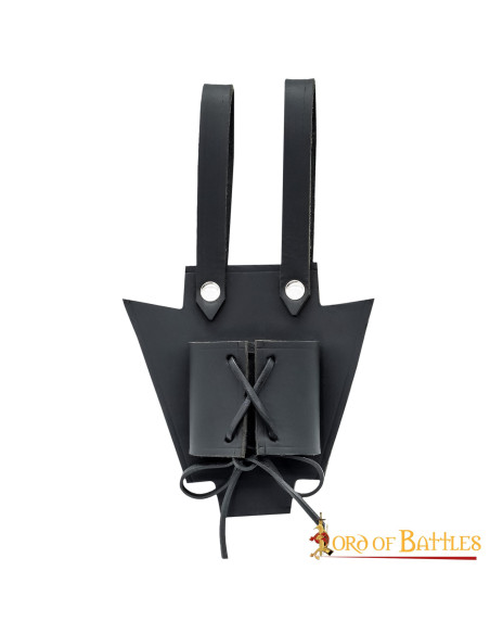 Tahalí medieval de cuero negro para...