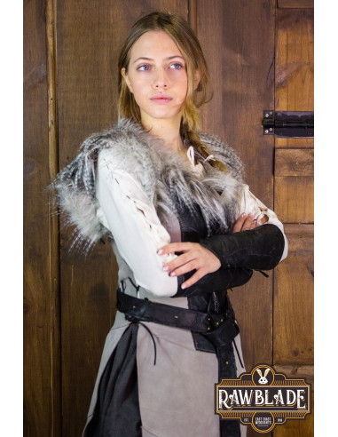 Cuera larga Búho Jerkin para mujer, estilo vikingo