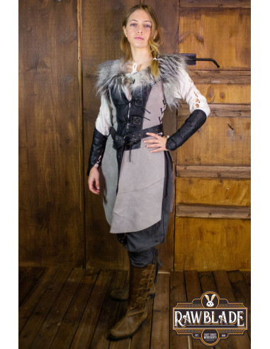 Cuera larga Búho Jerkin para mujer, estilo vikingo