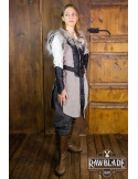 Cuera larga Búho Jerkin para mujer, estilo vikingo