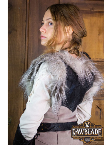 Cuera larga Búho Jerkin para mujer, estilo vikingo