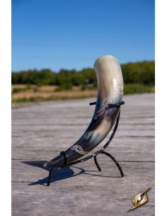 Cuerno vikingo de Jörmungandr con soporte
