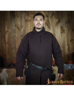 Gambesón medieval acolchado tipo 8 con cuello cerrado