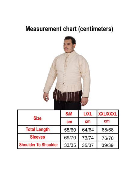 Ecru functioneel vest s. XV, met veters