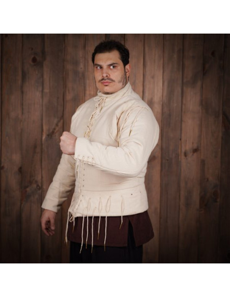 Ecru functioneel vest s. XV, met veters