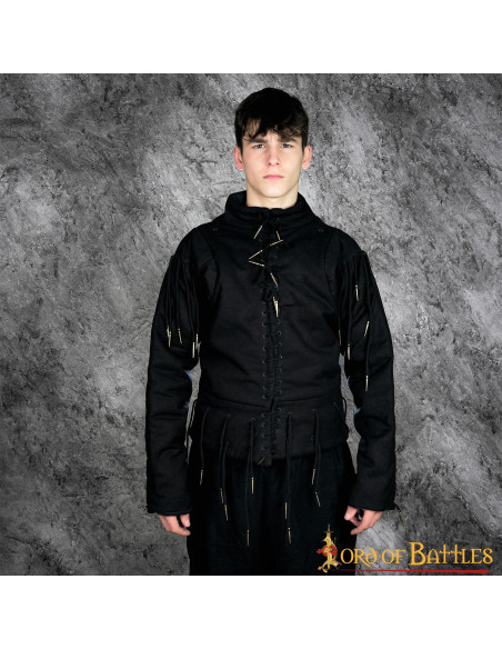 Functioneel zwart vest s. XV, met veters