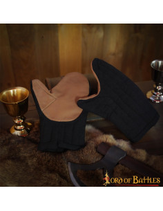 Guantes negros de manopla acolchados en algodón 2