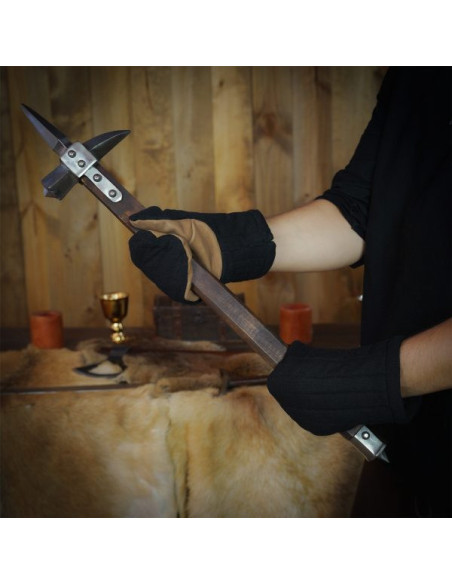 Sorte bomuldspolstrede vantehandsker