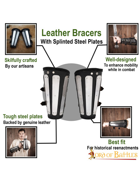 Leren armbanden met metalen...