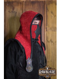 Set Hood + Akku-Maske aus Leder - Rot