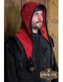 Set Hood + Akku-Maske aus Leder - Rot