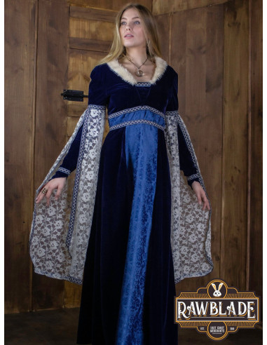 Vestido medieval cortesana Aura - Azul
