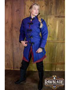 Volledige middeleeuwse wambuis vrouw Morgause - Blauw