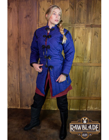 Volledige middeleeuwse wambuis vrouw Morgause - Blauw