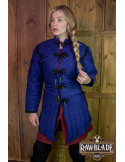 Volledige middeleeuwse wambuis vrouw Morgause - Blauw