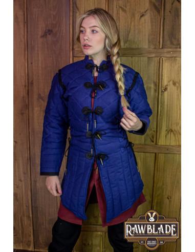 Volledige middeleeuwse wambuis vrouw Morgause - Blauw
