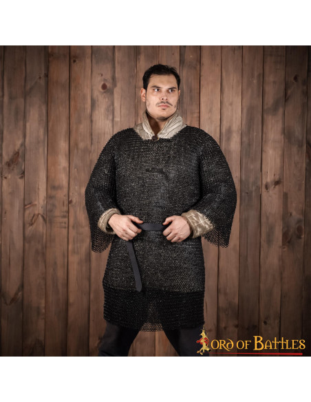 Haubergeon ringbrynje med nitte runde...