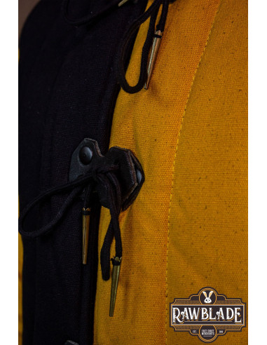 Middeleeuwse Gambeson Henry - Geel en Zwart