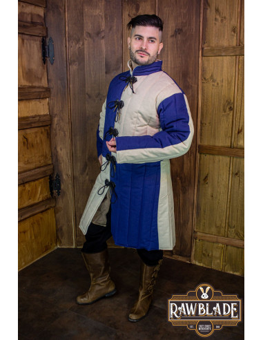 Mittelalterliche Garnele Henry - Blau und Ecru