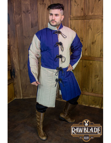 Mittelalterliche Garnele Henry - Blau und Ecru