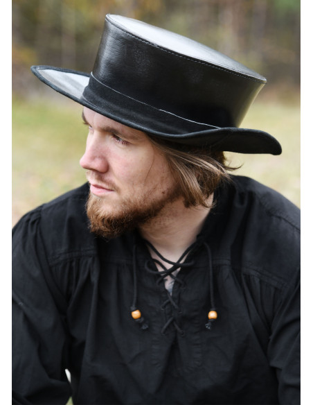 Middelalderlig Læder Plague Doctor Hat