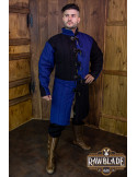 Middeleeuwse Gambeson Henry - Blauw en zwart