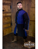 Middeleeuwse Gambeson Henry - Blauw en zwart