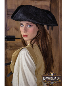 Sombrero pirata deluxe Jack Rackham, en negro