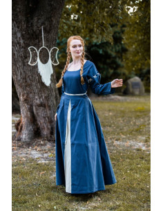 Blau-weißes Mittelalterkleid Modell Larina