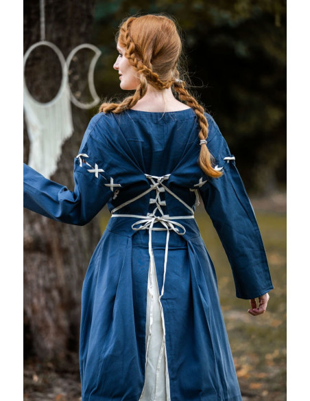 Blau-weißes Mittelalterkleid Modell...