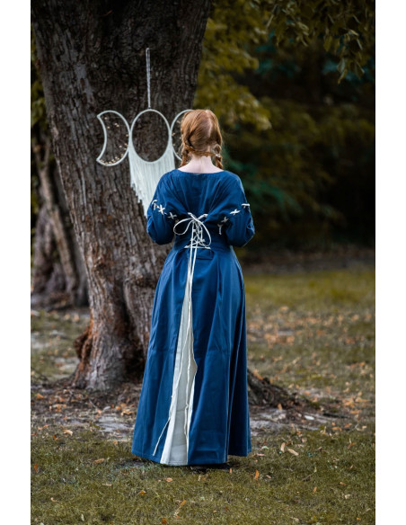 Blau-weißes Mittelalterkleid Modell...