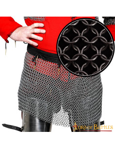 Falda medieval de cota de malla anilla redonda, 9 mm.