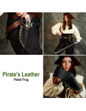 Tahalí pirata de cuero para mano derecha