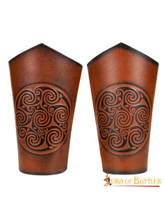 Ægte læderarmbånd præget Celtic Spiral design