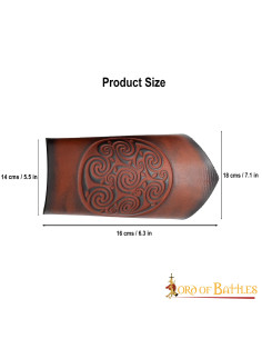 Ægte læderarmbånd præget Celtic Spiral design 2