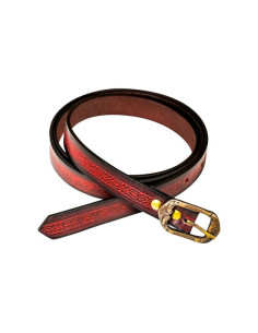Granat-Mittelaltergürtel mit geprägtem Design 2