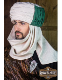 Vaishir tulband - wit en groen
