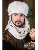 Vaishir tulband - wit en groen