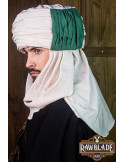 Vaishir tulband - wit en groen