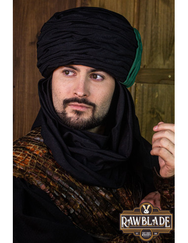 Vaishir tulband - zwart en groen