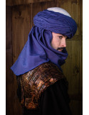 Azraq Arabische tulband - wit en blauw