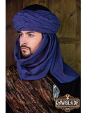 Azraq Arabische tulband - zwart en blauw